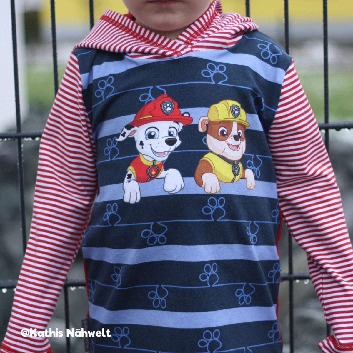 Jersey Panel Paw Patrol mit Sky, Rubble, Marshall und Chase (Lizenz)